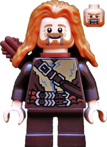 LEGO FILI Dwarf 2 Sided Head Hobbit Lord of The Rings 79001 Minifigure Minifig