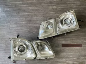 Lexus Genuine LX470 Toyota Land Cruiser Cygnus Projector Headlight Lamp Pair OEM - Picture 1 of 6