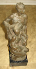 Man, Mother & Child Bronze on Marble Base 15" By L. M. LaFuente signed, #94/2500