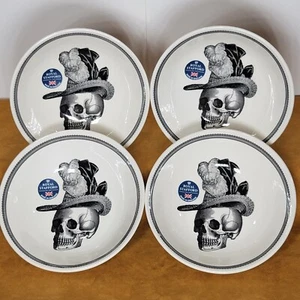 4 Pc. Victorian English Pottery by Royal Stafford Soup/Cereal Bowl "Skull Hat" - Picture 1 of 4