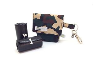 Poo Bag, Green Army Camoflauge, Military, Dog Treat Bag / Dog Poo Bag Carrier