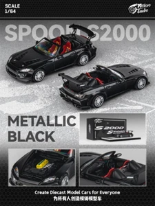 Micro Turbo 1:64 S2000 Cuchara Metálica Negra Diecast Modelo Coche - Imagen 1 de 6