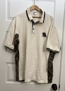 VTG Dale Earnhardt JR. #8 Camo Polo Mens Size 2XL Cream Chase Authentics - Picture 1 of 10