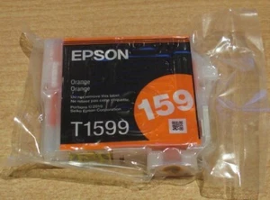GENUINE EPSON T1599 Orange cartridge ORIGINAL KINGFISHER vacuum sealed R2000 ink - Picture 1 of 3