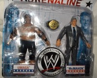 WWE Umaga + McMahon  Figuren Set Zubehör ca. 18 cm  Wrestling---Neu,OVP,RARITÄT