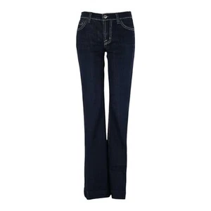 David Kahn Dark Wash Ankle Kick Crop Jeans Size 27 Classic Relaxed Fit - Picture 1 of 10