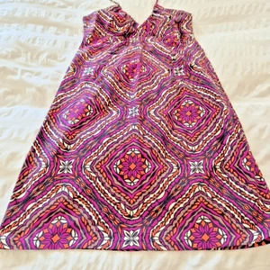 Halter Dress Purple Coral Print Festival Holiday 100% Cotton size Eur 42 H&M - Picture 1 of 10