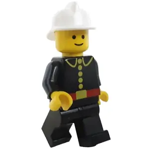 LEGO® Firec001 Fire - Classic White Fire Helmet Fireman Minifigure™ - Picture 1 of 9