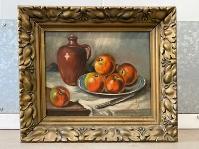 🔥Pintura al óleo antigua impresionista holandesa bodegón, Bruwiere Foto 1 de 4