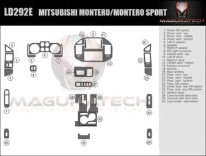 Fits Mitsubishi Montero 2001-2006 W/Auto Stick Basic Premium Wood Dash Trim Kit - Picture 1 of 3
