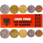 5 Albanian Coins | Mixed Denominations 1 - 50 Lekë | Berat Castle | Balkans