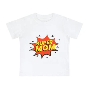 Super Mom Baby T-Shirt, Cute Gift for New Moms, Baby Shower Gift, Fun Kids - Picture 1 of 9