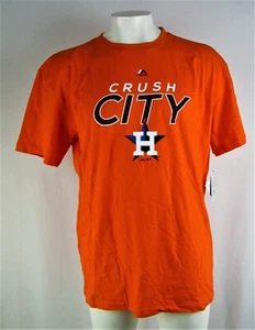Houston Astros MLB Majestic Big & Tall Men's Orange "Crush City" T-Shirt - Picture 1 of 4