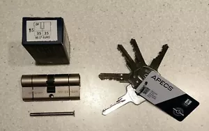 AP 3 Star Euro Cylinder - 70mm (35 Int x 35 Ext) Nickel With 5 Keys Nickel - Picture 1 of 1
