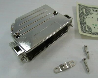 Lot 5 D-Sub Connector Shells 45 Degree Angle Size 5, DD Plastic Backshell Hoods - Image 1 of 4