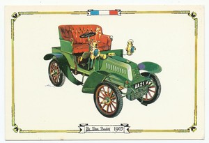 De Dion Bouton 1903, Vintage PC, Automobile Illustration, TR Print, 1970s