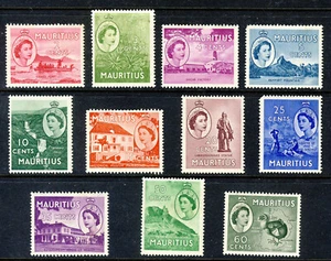 MAURICIO QE II 1953-58 A Juego de piezas definitivas a 60c. SG 293 a SG 302a COMO NUEVO - Imagen 1 de 2