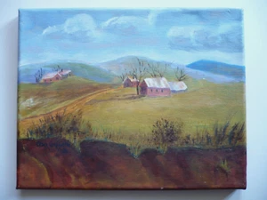DON GRIFFITHS SIGNED OIL PAINTING COUNTRY RURAL LANDSCAPE COLORIST IMPRESSIONIST - Picture 1 of 10