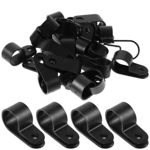 50 Pcs Clip Per La Gestione Dei Cavi Da Parete in Filo Metallico - Photo 1/12