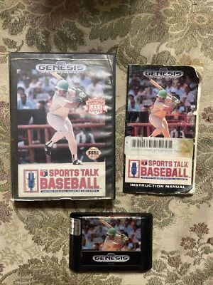 Sports Talk Baseball (Sega Genesis 1992) Authentic CIB Complete In Box !! - Image 1 of 4
