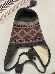 Wigwam Winter Wool & Poly lined Adult Knit Hat Ear Flaps Used DRY CLEAN - Picture 1 of 12