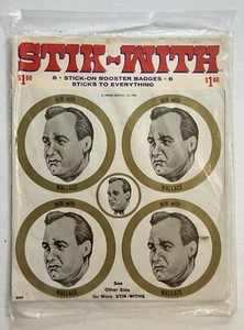 GEORGE WALLACE 1968 RARE & ODDBALL STIK-WITH CAMPAIGN STICKERS MINT IN PACKAGE - Picture 1 of 2