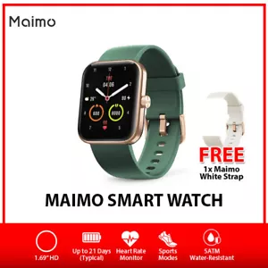 Maimo Smart Watch 1.69" 5ATM Touchscreen Bluetooth Android iOS Smartwatch– Green - Picture 1 of 10