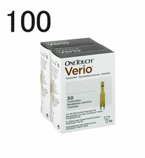 100 ONE TOUCH VERIO strisce reattive diabete test glucosio scadenza: 02-2022