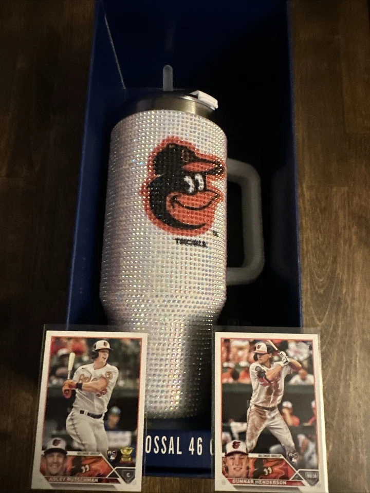 BALTIMORE ORIOLES Bling Colossal 46 Oz Tumbler Christmas Gift Adley Gunnar RC - Image 1 of 4