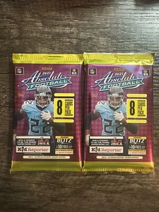 2 2021 Panini Absolute Football  Sealed Blaster Packs - Picture 1 of 1