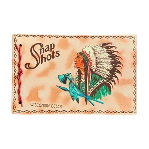 Vintage Wisconsin Dells Schnappschüsse Fotoalbum Indianer Cover leer unbenutzt - Bild 1 von 4