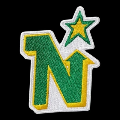 Parche con el logotipo de Minnesota North Stars de colección. NHL. Bordado. Plancha. 3"x2" Foto 1 de 4