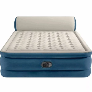 Intex Luftbett mit Pumpe Gästebett Bett Rückenlehne Luftmatratze 229x152x79 cm - Bild 1 von 5