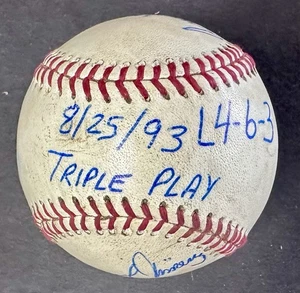 Gioco triplo gioco Durham Bulls 1993 usato lettera baseball dal manager firmata (3) - Foto 1 di 6
