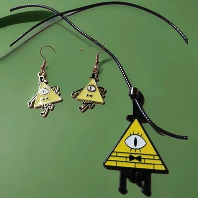  Juego de collar y pendientes Disney Gravity FALLS BILL C. Jóvenes, adolescentes, adultos. NUEVO Foto 1 de 4