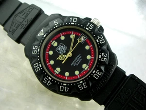 TAG HEUER F1 formula 1 classic, 200m, MIDDLE diver, BLACK /NEW BATT - Picture 1 of 8