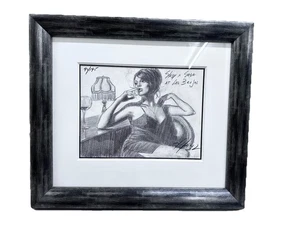 Fabian Perez handsignierter limitierter Druck "Saba At Las Brujas CoA 90/195 - Bild 1 von 2