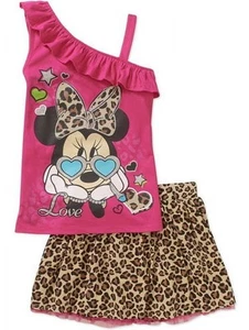 Minnie Mouse One Shoulder Tank Scooter Set - Leopard Print - Small - Picture 1 of 2