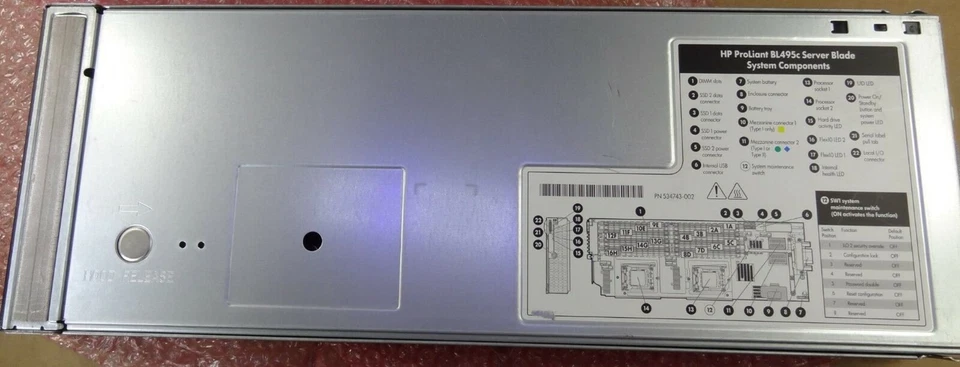 539807-B21 HP Blade Svr BL495c G6 AMD Opteron Model 2427 4GB DDR2 SDRAM - Image 1 of 1