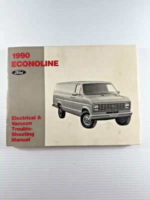 1990 Ford Econoline E150 E250 E350 электрическая проводка и вакуумная схема руководство - Изображение 1 из 3