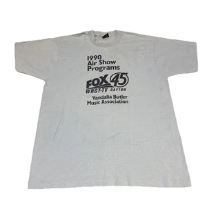 Camiseta azul Fox TV Air Show Programs 1990 vintage XL avión avión vuelo - Imagen 1 de 5