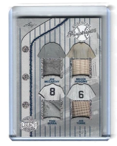 2025 Leaf Bronx Legacy McCarthy/Huggins/Berra/Torre Quad Relic PP-8 Silver 1/4 - Picture 1 of 2