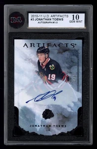 2010 Topps Artifacts #3 Jonathan Toews Auto 1/5 Chicago Blackhawks Stanley Cup - Picture 1 of 2
