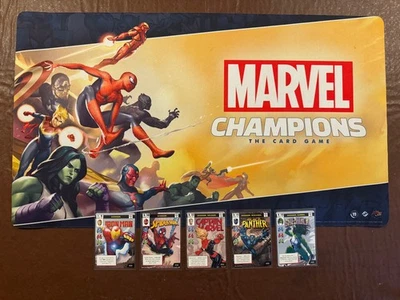 Marvel Champions 2019 Launch Kit Promo card set (promotional/promos) + playmat - Image 1 of 2
