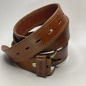 Cinturón vintage GP & Max de cuero genuino para hombre M/I Italia negro y marrón talla 40 - Imagen 1 de 9