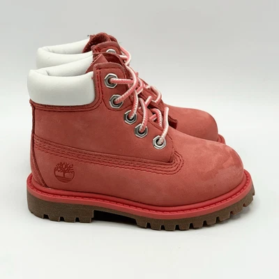 Timberland 6” Botas impermeables con acolchado al tobillo en rosa medio - EE. UU. Niño pequeño 5 Foto 1 de 4