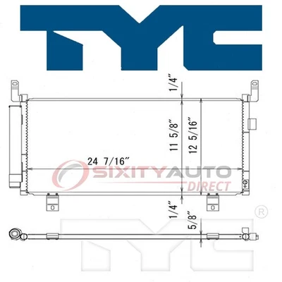 TYC AC Condenser for 2014-2018 Subaru Forester AC Air Conditioning Heating ej Foto 1 de 4