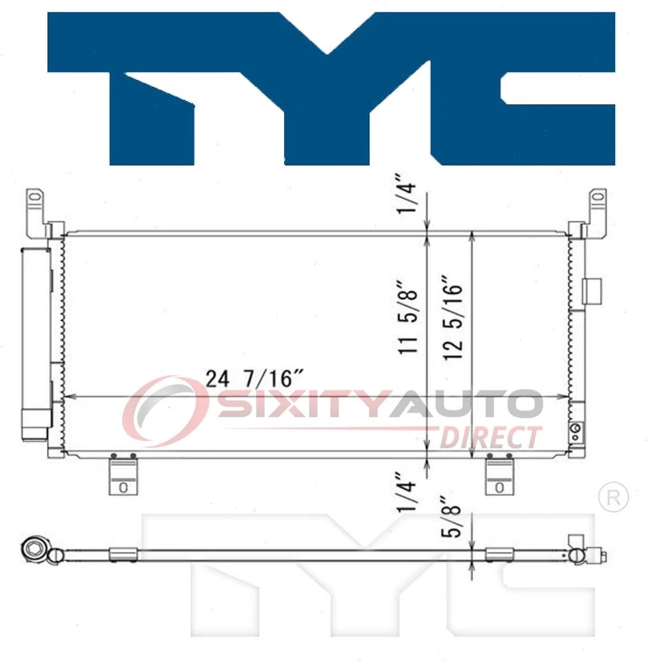 TYC AC Condenser for 2014-2018 Subaru Forester AC Air Conditioning Heating ej Foto 1 de 4