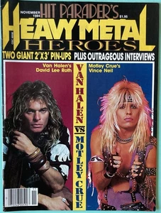 Hit Parader’s Magazine Heavy Metal Heroes November 1984 Van Halen & Motley Crue - Picture 1 of 6