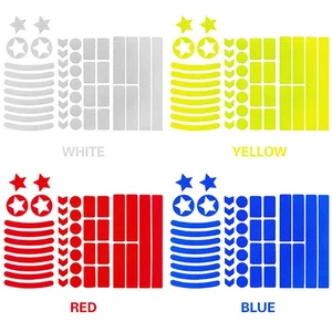 42pcs Reflective Stickers Safety Warning Strips Waterproof Night PZQC - Picture 1 of 7